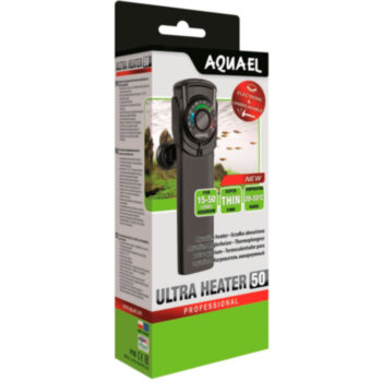 Нагреватель Aquael Ultra Heater 50 Вт Противоударный нагреватель для аквариума Акваэль Ультра Хитер 50 ватт. Для аквариума 25 — 50 литров.