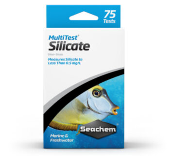 Тест для воды Seachem MultiTest: Silicate Измеряет содержание силикатов с точностью до 0,5 мг/л. Тестовый набор рассчитан на более чем 75 тестов.