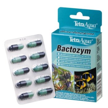 Бактерии для аквариума Tetra Bactozym 10 капсул. Тетра Бактозим стимулирует биологическую активность в аквариуме, способствующей размножению полезных фильтрующих бактерий.
