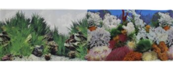 Фон для аквариума Prime 50х100см (9029/9030) Фон для аквариума двухсторонний Морской пейзаж/Подводный рельеф 50х100см (9029/9030)