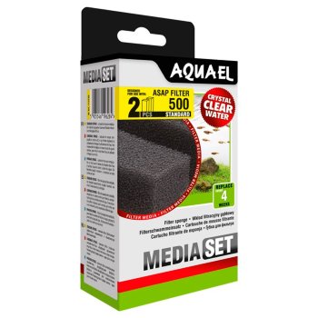 Губка для аквариумного фильтра Aquael ASAP 500 (2 шт.) Набор запасных (сменная) губок под аквариумный фильтр Акваэль ASAP 500 (2 шт.)