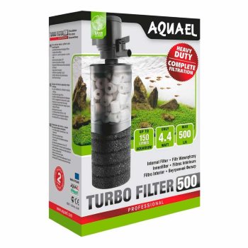 Фильтр внутренний Aquael Turbo 500 Мощный внутренний фильтр Aquael Turbo 500, для аквариума 70 - 150 литров. С регулировкой потока, наполнителями, с функцией насыщения воды кислородом и керамическим валом. Готов к работе!