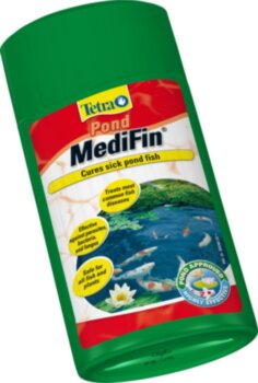 Препарат для пруда TetraPond MediFin 500мл. Универсальный лекарственный препарат для борьбы с наиболее распространенными болезнями и инфекциями прудовых рыб.
