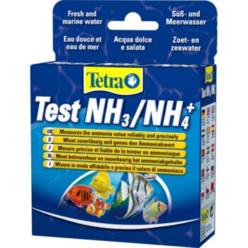 Тест для воды в аквариуме Аммиак Tetra Test NH3/NH4+ 3 компонента Тесты для точного определения общего количества Аммиака как в пресноводном, так и в морском аквариуме