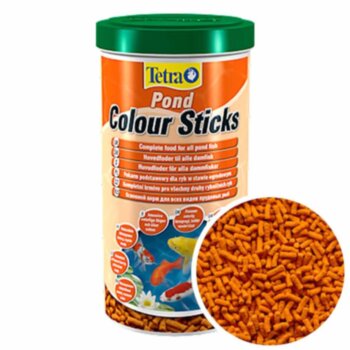 Корм для окраса всех прудовых рыб Tetra Pond Colour Stick, банка 1 л. Корм для прудовых рыб способствующий окрасу рыб в, виде плавающих на поверхности воды палочек.