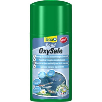 Препарат для пруда TetraPond OxySafe 500мл. ​Быстро повышает концентрацию кислорода, ускоряет протекание естественных биологических процессов и улучшает качество воды
