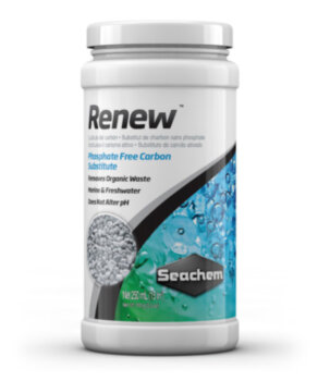 Наполнитель Seachem Renew 250 мл. Наполнитель Renew ™ это аналог угля, который действует менее агрессивно и не выделяет фосфаты.