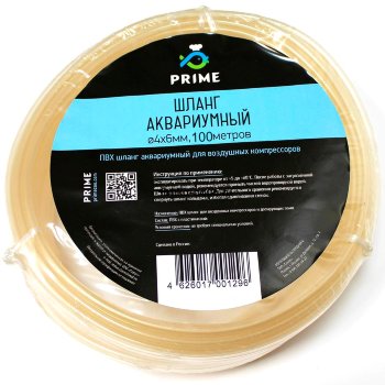 Шланг ПВХ Prime 100 м. ∅4/6 мм. Катушка шланга ПВХ Prime для компрессора, 100 м. ∅4/6 мм.