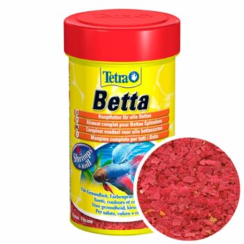 Корм для лабиринтовых Tetra Betta, банка 100 мл. Корм для кормления петушков, гурами, лялиусов и других лабиринтовых рыб.