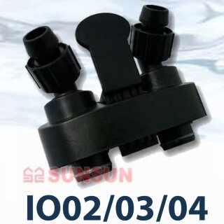Сменный блок для фильтра Sunsun HW-302/402/702 Сменный блок запорныхКранов для внешнего фильтра Sunsun HW-302/402/702 (для шлангов 16/22 мм, 104х56х98 мм, черный)