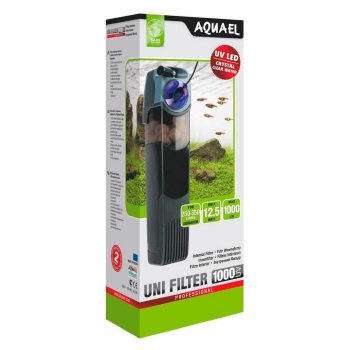 Фильтр внутренний с стерилизатором Aquael Unifilter UV 1000 Внутренний фильтр Aquael Unifilter UV 1000, для аквариума 250 - 350 литров. С регулировкой потока, наполнителями, с функцией насыщения воды кислородом, УФ стерилизатором. Готов к работе!