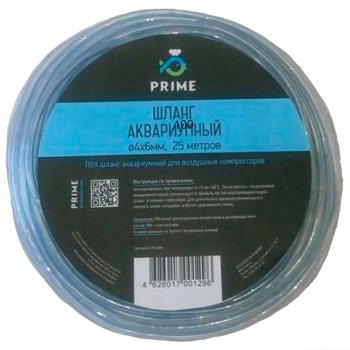 Шланг ПВХ Prime прозрачный ∅4/6 мм. 25 м. Шланг ПВХ Prime прозрачный для компрессора ∅4/6 мм. 25 м.