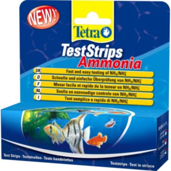 Набор основных тестов для аквариума Tetra Test Strips Ammonia (25 полосок) Быстрое и легкое тестирование аммиака в аквариуме (NH3/NH4+)