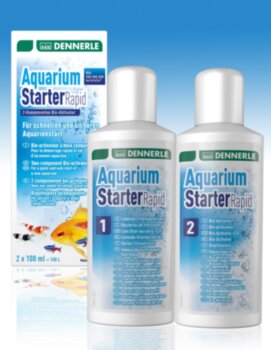 Добавка Dennerle Aquarium Starter Rapid 200 мл. Живые фильтрующие бактерии + Раствор для стимуляции бактерий - специально разработанный «корм для бактерий» на 100 литров